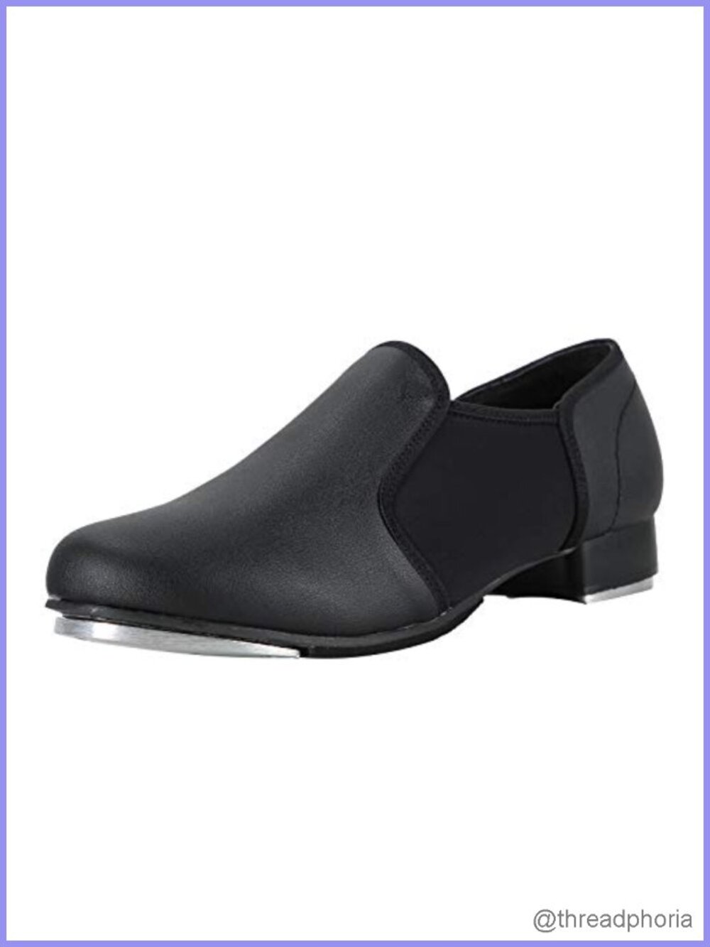PU Leather Slip On Tap Dance Shoes Unisex Sound Board Taps